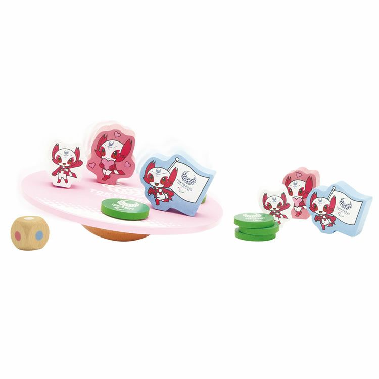 バランスゲーム 東京パラリンピックマスコット 木のおもちゃ 知育玩具のウッディプッディ バランスゲーム 東京パラリンピックマスコット 木のおもちゃ 知育玩具のウッディプッディ