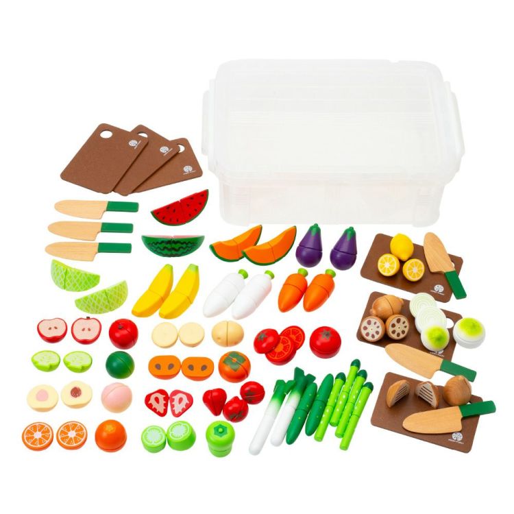 【幼稚園・保育園向パック】磁石でくっつくおままごと野菜と果物ダブルセット 