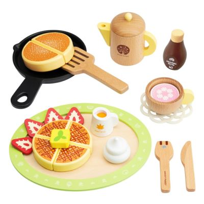 名入れ はじめてのおままごと パンケーキ カフェセット ウッディプッディ